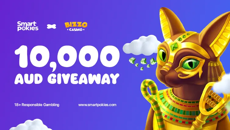 10,000 AUD Giveaway Announced by Smart Pokies and Bizzo Casino 